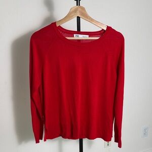 Zara Vibrant Red Knit Sweater​